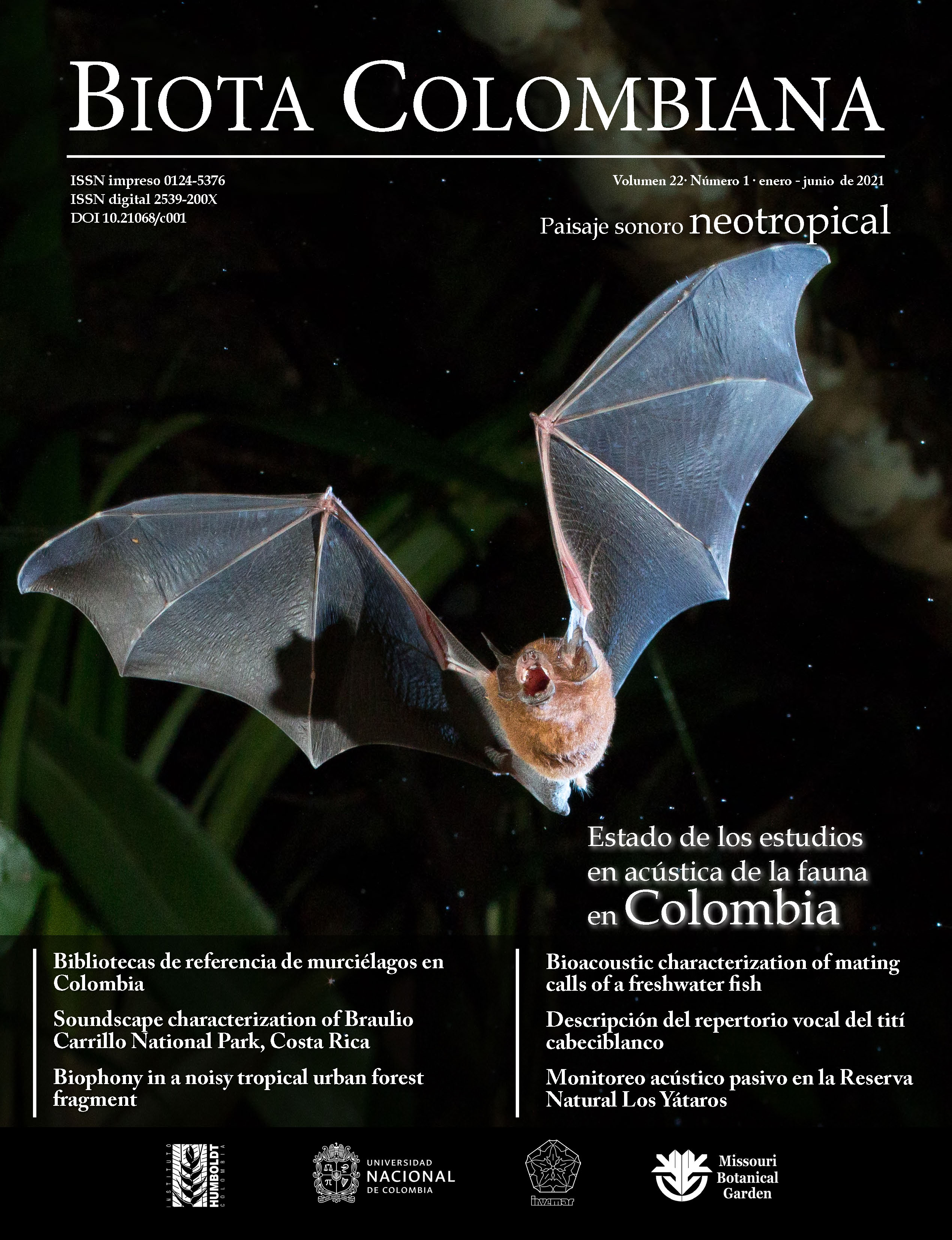 Estado, desarrollo y tendencias de los estudios en acústica de la fauna en  Colombia